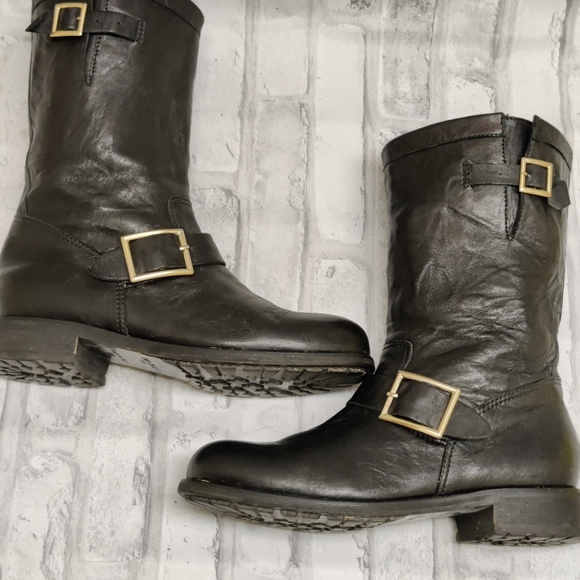 Jimmy Choo size 38 (7) black biker boots - Picture 11 of 13